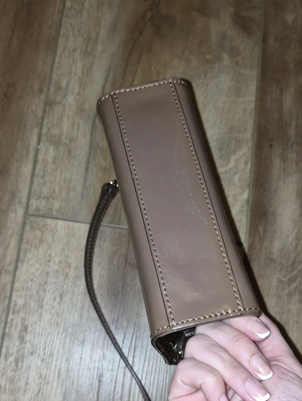 Dooney & Bourke Taupe Patent Crossbody Bag